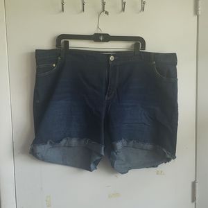 Eloquii distressed denim Jean shorts